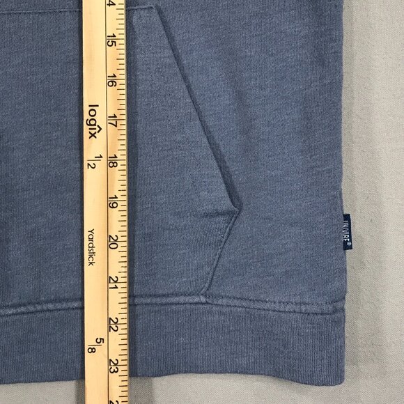 Univibe Hoodie Boy's Large Blue Check Colorblock Pullover Sweatshirt Long Sleeve - Picture 13 of 14